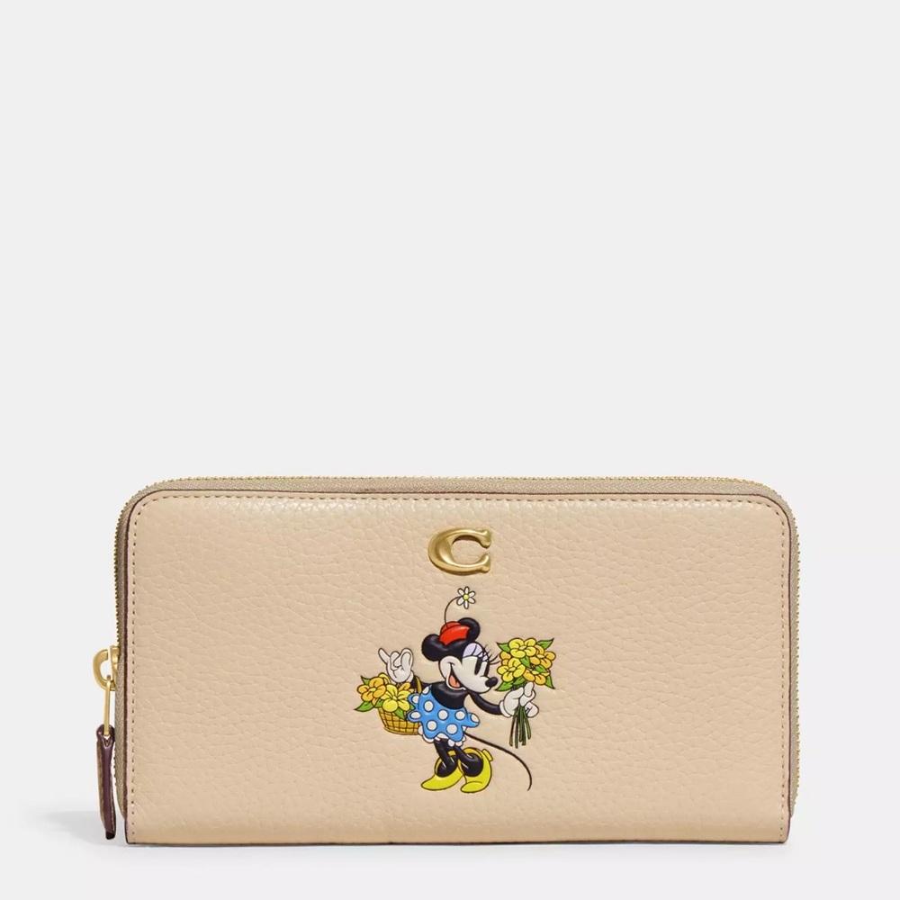 NET Disney Coach Accordion Zip Wallet With Minnie
